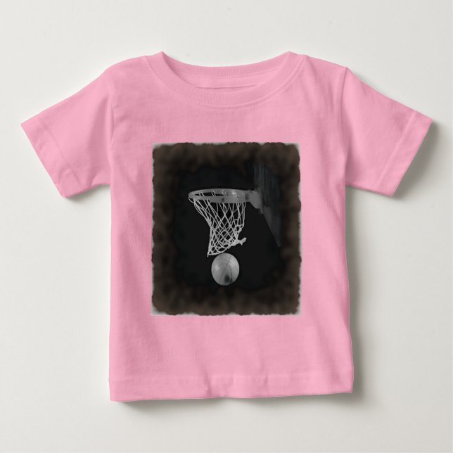 Camiseta De Bebé Baloncesto Sepia (Anverso)