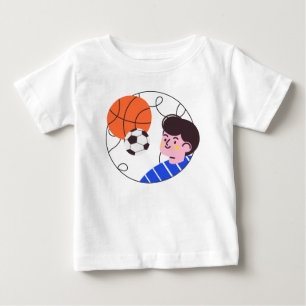 Camiseta De Bebé Balones de fútbol para niños