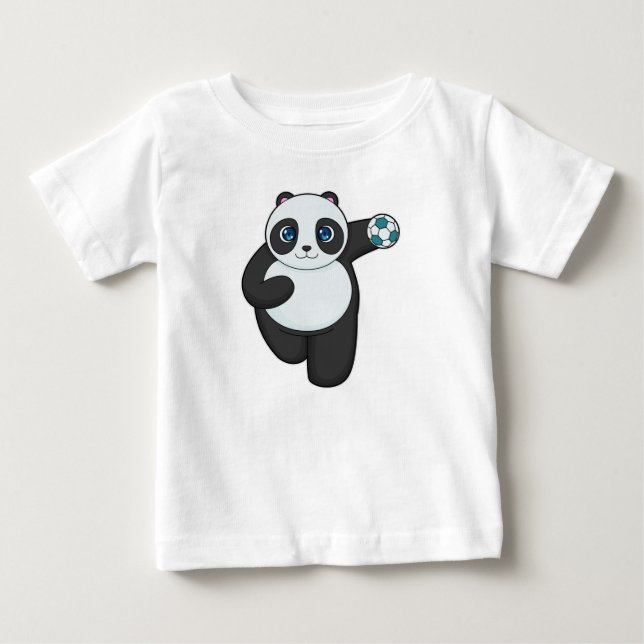 Camiseta De Bebé Balonmano de jugador de balonmano de Panda (Anverso)
