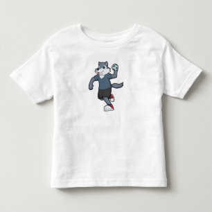 Camiseta De Bebé Balonmano jugador de balonmano lobo