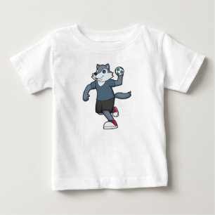Camiseta De Bebé Balonmano jugador de balonmano lobo