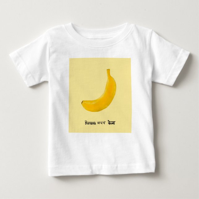 Camiseta De Bebé Banana amarilla (Anverso)