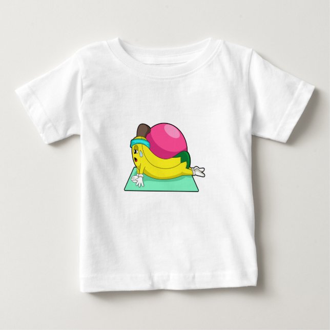 Camiseta De Bebé Banana en el gimnasio del yoga (Anverso)