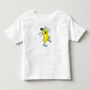 Camiseta De Bebé Banana en patinaje sobre hielo con patines de hiel