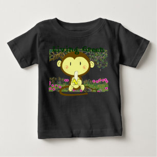 Camiseta De Bebé Bananas de monos verdes vivos desaparecidas