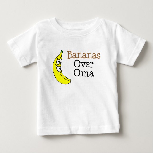 Camiseta De Bebé Bananas sobre Oma (Anverso)