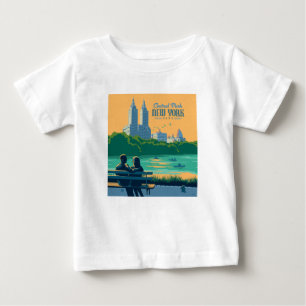 Camiseta De Bebé Banco Central Park de Nueva York