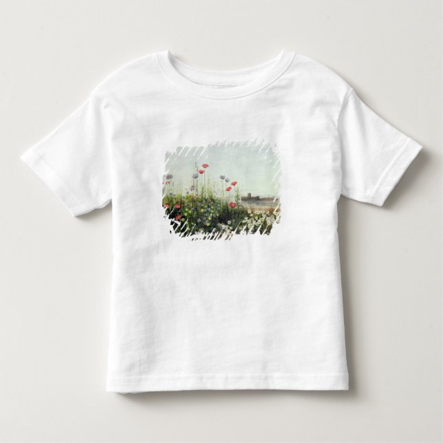 Camiseta De Bebé Banco de las flores del verano (Anverso)