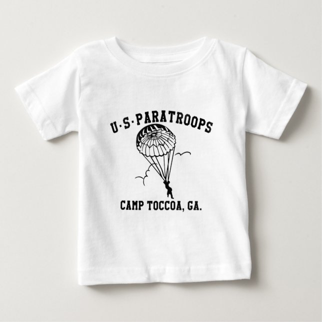 Camiseta De Bebé Band of Brothers Currahee US Paratrooper Toccoa (Anverso)