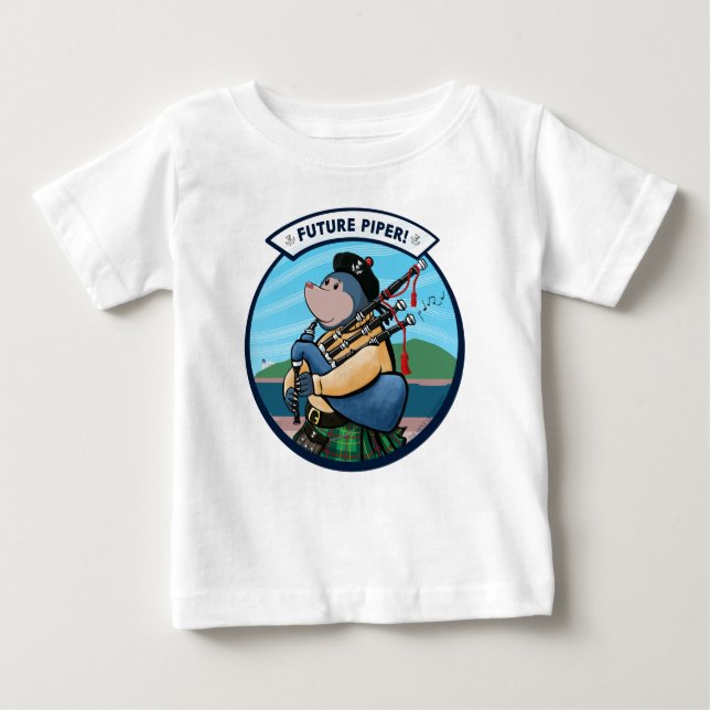 Camiseta De Bebé Banda de tuberías del jugador del piñón futuro (Anverso)