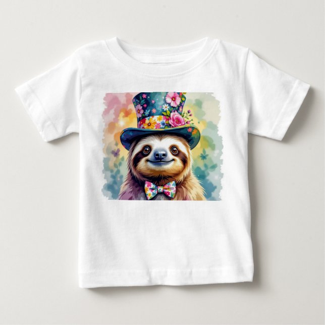 Camiseta De Bebé Bandas acuáticas florales 2 (Anverso)