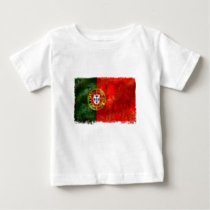 Camiseta De Bebé Bandeira Portuguesa - Estilo retro