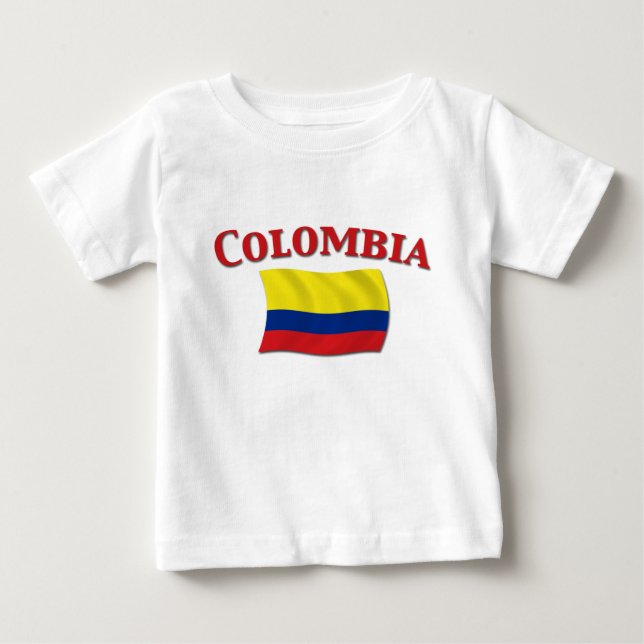 Camiseta De Bebé Bandera 3 de Colombia (Anverso)
