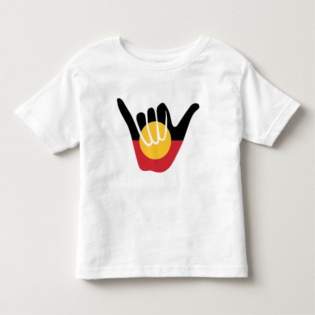 Camiseta De Bebé Bandera aborigen australiana Shaka, cartel de perd (Anverso)