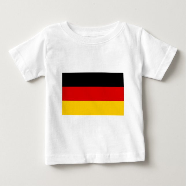 Camiseta De Bebé Bandera alemana (Anverso)