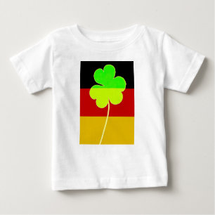 Camiseta De Bebé Bandera alemana irlandesa Shamrock Clover St. Patr