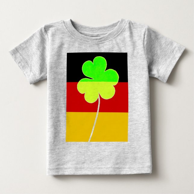 Camiseta De Bebé Bandera alemana irlandesa Shamrock Clover St. Patr (Anverso)