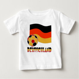 Camiseta De Bebé Bandera alemana y frontera gris de bola de fútbol