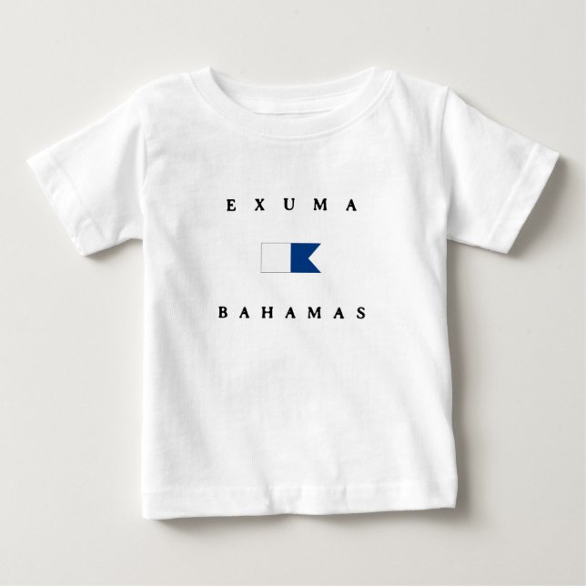 Camiseta De Bebé Bandera alfa de la zambullida de Exuma Bahamas (Anverso)