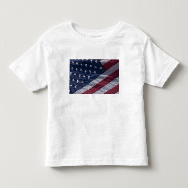 Camiseta De Bebé Bandera americana. (Anverso)