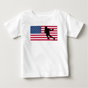 Camiseta De Bebé Bandera americana de LaCrosse