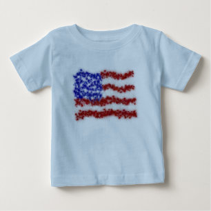 Camiseta De Bebé Bandera americana de las barras y estrellas de los
