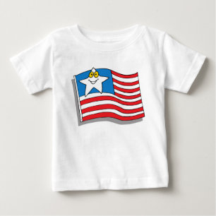 Camiseta De Bebé Bandera americana linda
