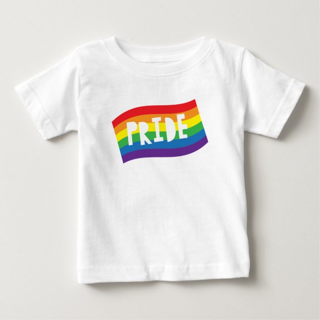 Camiseta De Bebé Bandera arco iris del orgullo (Anverso)