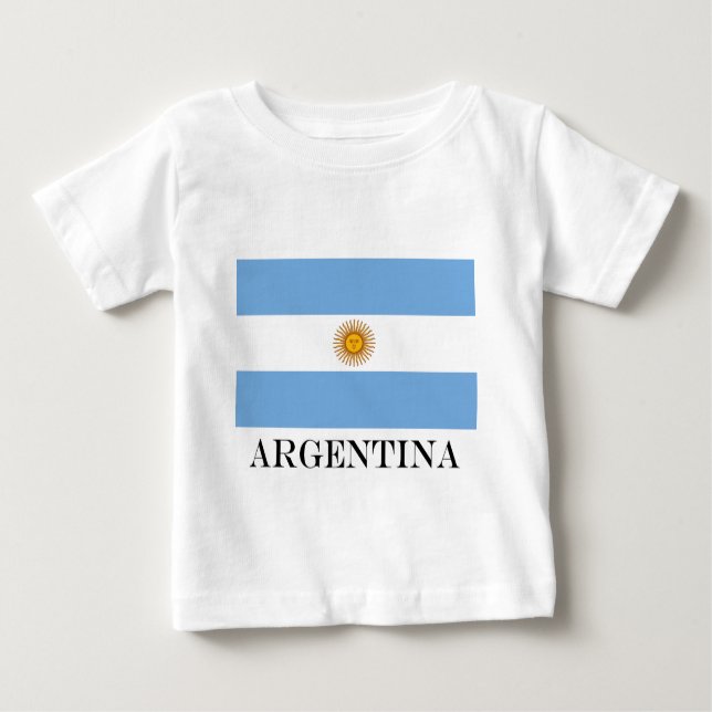 Camiseta De Bebé Bandera argentina Bandera De Argentina (Anverso)