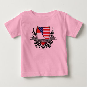 Camiseta De Bebé Bandera Austríaco-Americana del escudo