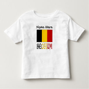 Camiseta De Bebé Bandera belga personalizada