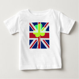 Camiseta De Bebé Bandera británica irlandesa Shamrock Clover St. Pa