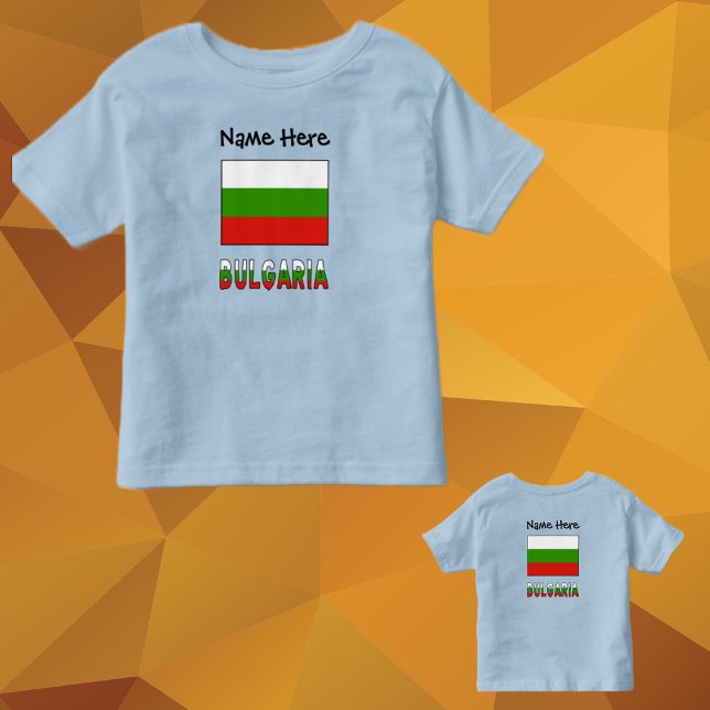 Camiseta De Bebé Bandera búlgara Búlgara niño personalizado T-sh (Subido por el creador)