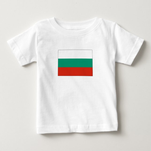 Camiseta De Bebé Bandera búlgara patriótica (Anverso)