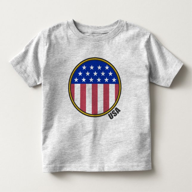 Camiseta De Bebé Bandera circular de Estados Unidos (Anverso)