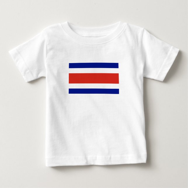 Camiseta De Bebé Bandera Civil de Costa Rica (Anverso)
