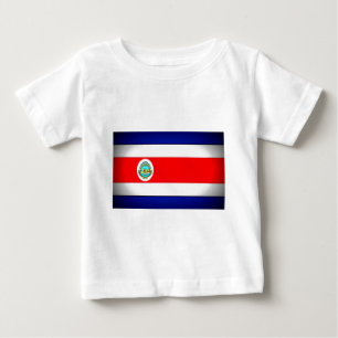 Camiseta De Bebé Bandera costarricense estilizada