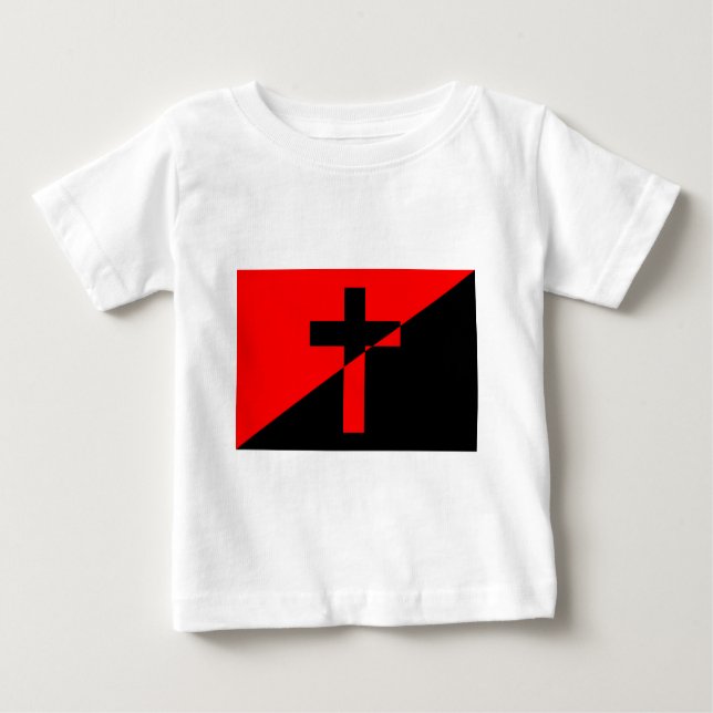 Camiseta De Bebé Bandera cristiana anarquista anárquica (Anverso)