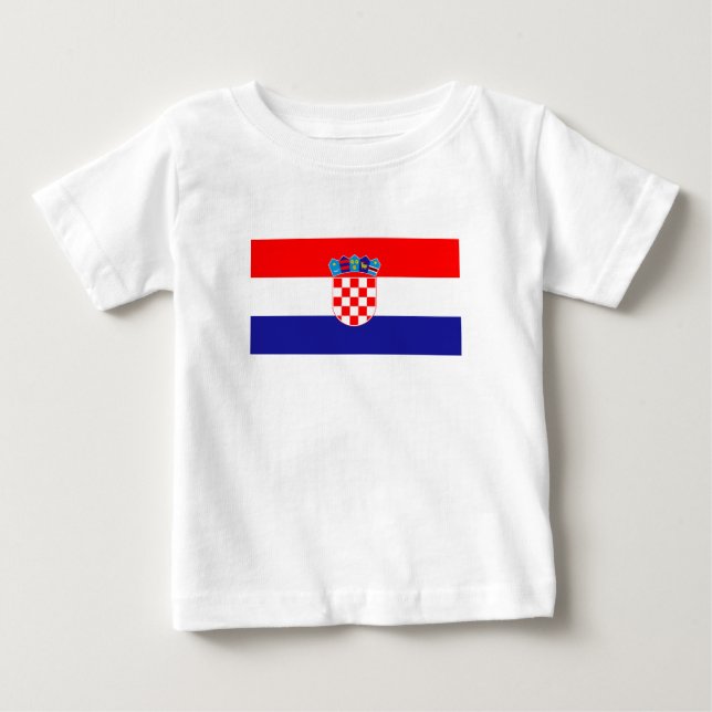 Camiseta De Bebé Bandera croata (Anverso)