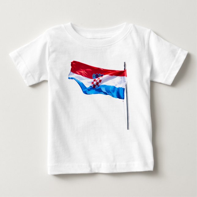 Camiseta De Bebé Bandera croata (Anverso)