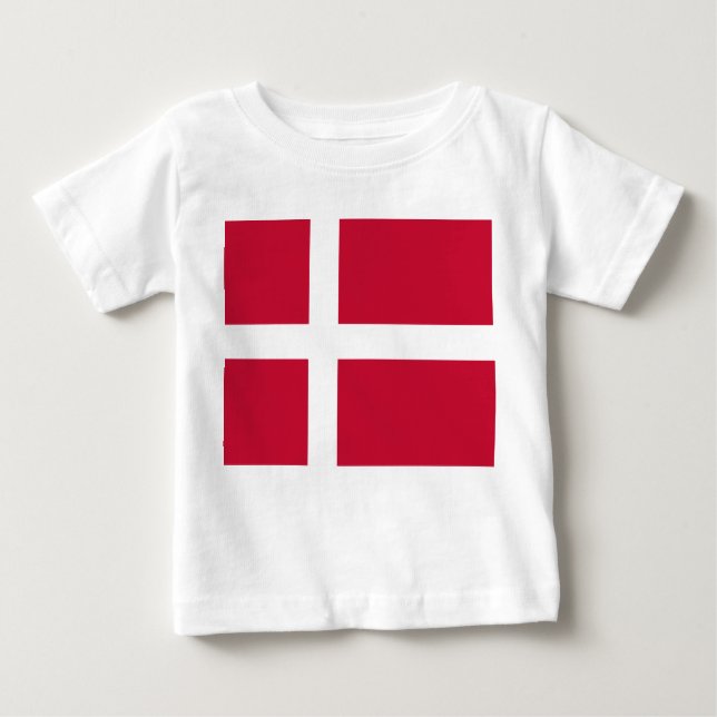 Camiseta De Bebé Bandera danesa (Anverso)