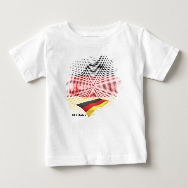 Camiseta De Bebé Bandera de Alemania (Anverso)