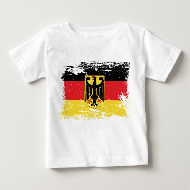 Camiseta De Bebé Bandera de Alemania del Grunge (Anverso)