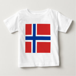 Camiseta De Bebé Bandera de alta calidad de Noruega