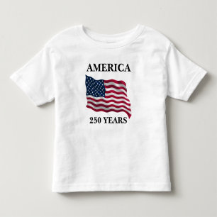 Camiseta De Bebé Bandera de América 250 Años Niños
