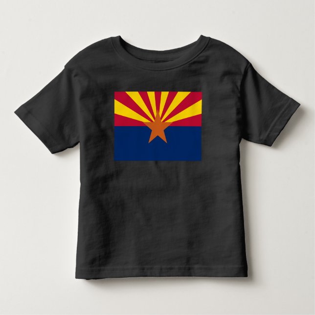 Camiseta De Bebé Bandera de Arizona: Poniendo a Star Sun, el Estado