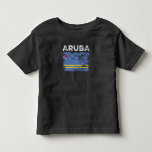 Camiseta De Bebé Bandera de Aruba estresada - Bandera de Aruba