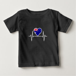 Camiseta De Bebé Bandera de Australia Latido del corazón