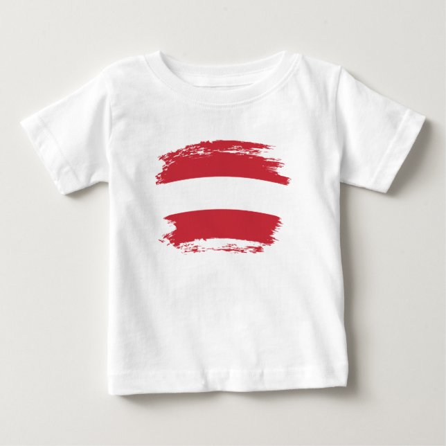 Camiseta De Bebé Bandera de Austria (Anverso)