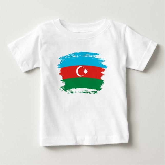 Camiseta De Bebé Bandera de Azerbaiyán (Anverso)